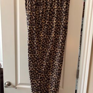 Leopard Print Trousers by SHEIN Curve